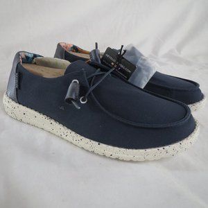 Hey Dude Wendy Denim Blue Slip On Shoes Size 6